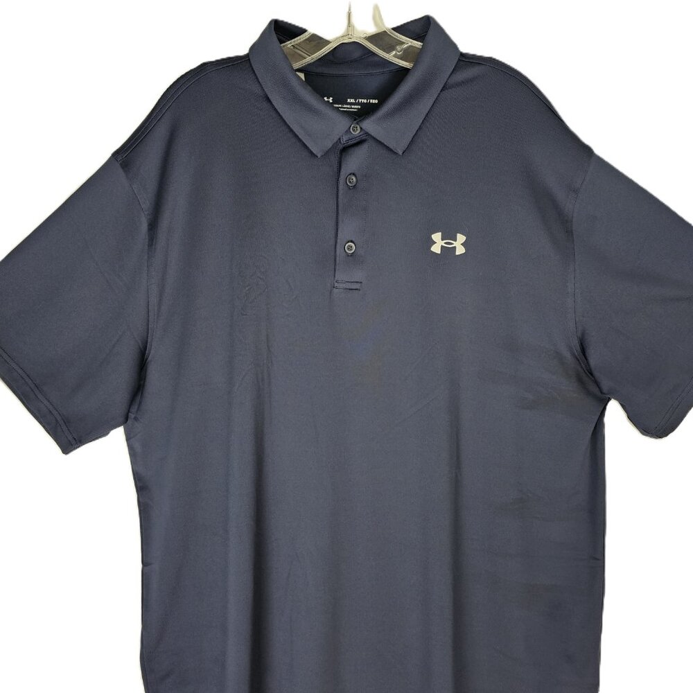 🔵 NWT Under Armour Polo Shirt – XXL – Navy Blue – MSRP $65